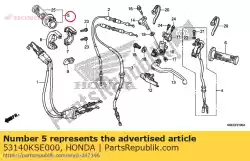 Ici, vous pouvez commander le poignée comp., accélérateur auprès de Honda , avec le numéro de pièce 53140KSE000: