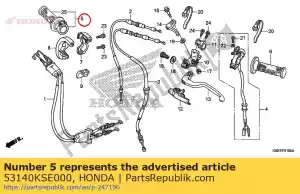 Honda 53140KSE000 poignée comp., accélérateur - La partie au fond