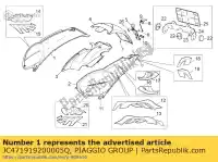 JC471919200005Q, Piaggio Group, carenatura posteriore rh. nero aprilia scarabeo 125 2007, Nuovo