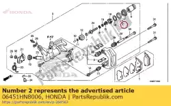 afdichtingsset, zuiger van Honda, met onderdeel nummer 06451HN8006, bestel je hier online: