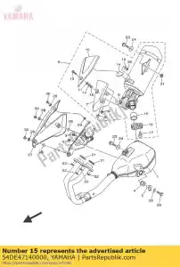yamaha 54DE47140000 junta, silenciador - Lado inferior