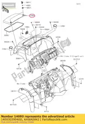 Here you can order the 01 cover,hood,v. Blue from Kawasaki, with part number 14093039040D: