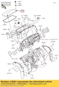 kawasaki 14093039040D 01 cover,hood,v.blue - Bottom side