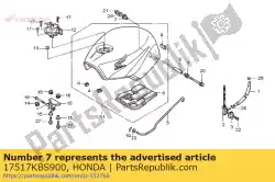 Here you can order the rubber, fuel tank pivot from Honda, with part number 17517KBS900: