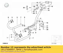 Aqui você pode pedir o montagem de borracha (a partir de 11/2003) em BMW , com o número da peça 18127688897: