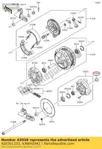 Kawasaki 420361233 sleeve,rr axle,l=22 - Bottom side