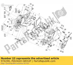 Ici, vous pouvez commander le rondelle de cale auprès de Piaggio Group , avec le numéro de pièce 974290: