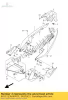 6813123H00FGC, Suzuki, emblema, cornice co suzuki gsx bking bk bka hayabusa ruf r bkau2 ru2 bkuf bku2 gsx1300bka b king 1300 , Nuovo