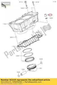 kawasaki 922100223 moer er650a6s - Onderkant