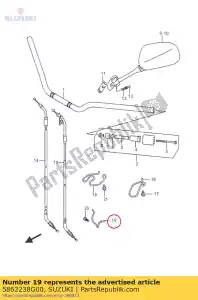 suzuki 5862238G00 guide, cable - Bottom side