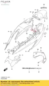 suzuki 4716412JA0 kussen - Onderkant