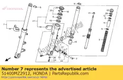 Here you can order the no description available at the moment from Honda, with part number 51400MZ2912: