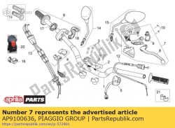 Aprilia AP9100636, Controle de embreagem, OEM: Aprilia AP9100636