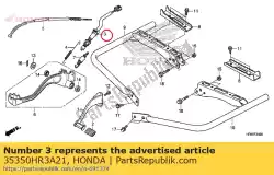 Aqui você pode pedir o switch assy., rr. Pare em Honda , com o número da peça 35350HR3A21: