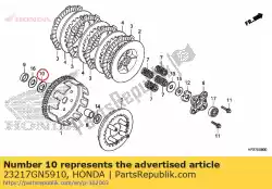Aquí puede pedir anillo de ajuste, 17 mm de Honda , con el número de pieza 23217GN5910: