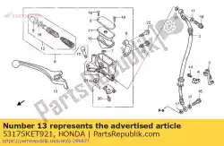 Ici, vous pouvez commander le levier, r. Poignée de direction auprès de Honda , avec le numéro de pièce 53175KET921: