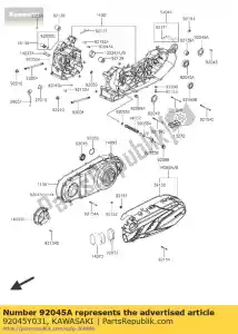 kawasaki 92045Y031 kogellagers, 6205llu sc300aef - Onderkant