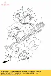 Here you can order the screw, pan head from Yamaha, with part number 985070607000: