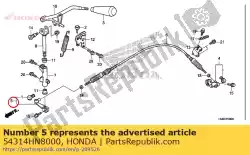 Aqui você pode pedir o braço comp. B, mudança de turno em Honda , com o número da peça 54314HN8000: