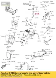 Here you can order the hose-cooling from Kawasaki, with part number 39062Y004: