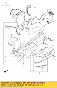 suzuki 9447015H505JX dekking, motorkap - Onderkant