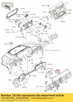 161460786, Kawasaki, 01 couvercle-assy, ??boîte à gants kawasaki kaf1000 mule prodx eps diesel prodxt kaf820 profx 3 seater profxt le 1000 820 , Nouveau