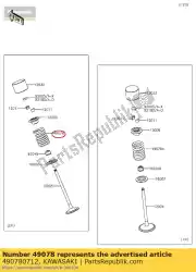 Here you can order the spring-engine valve,exha from Kawasaki, with part number 490780712: