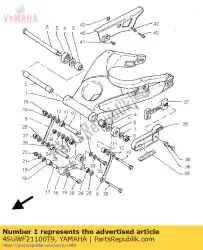 Aqui você pode pedir o braço traseiro comp. Em Yamaha , com o número da peça 4SUWF21100T9: