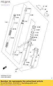 suzuki 5116701D00 metal, prowadnica wide? fr - Dół