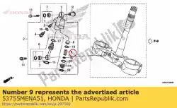 Aqui você pode pedir o primavera volta em Honda , com o número da peça 53755MENA51: