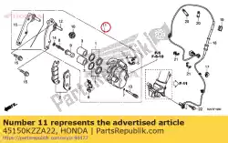 caliper sub assy., l. Fr. Van Honda, met onderdeel nummer 45150KZZA22, bestel je hier online: