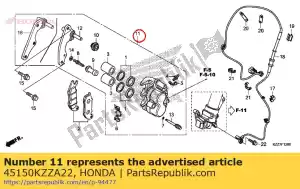 Honda 45150KZZA22 caliper sub assy., l. fr. - Onderkant