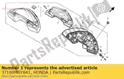 Tutaj możesz zamówić zestaw liczników, kombinacja (km / h) od Honda , z numerem części 37100MGY641: