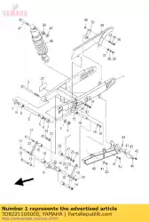 Ici, vous pouvez commander le bras arrière comp. Auprès de Yamaha , avec le numéro de pièce 3D8221100000: