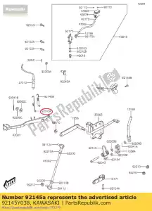 Kawasaki 92145Y038 primavera pare - Lado inferior