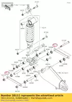 391110316, Kawasaki, rod-tie, vering kawasaki zx6r ninja r zx 6r abs zx636 636 se 600 , Nieuw