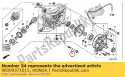 Qui puoi ordinare bullone, flangia, 10x120 (sato) da Honda , con numero parte 90009371015: