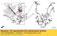 45523MN5006, Honda, zweven, fr. hoofdcilinder (nissin) honda  cbr gl st vt vtr vtx 600 1000 1100 1300 1500 1800 1988 1989 1990 1991 1992 1993 1994 1995 1996 1997 1998 1999 2000 2001 2002 2003 2004 2005 2006 2007 2008 2009 2010 2012 2013 2017, Nieuw