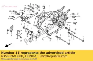 Honda 63500MAH000 cover, r. fr. side - Bottom side