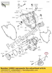 kawasaki 120530272 01 corrente-guia - Lado inferior