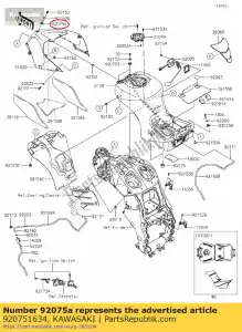 Kawasaki 920751634 gumowy - Lewa strona