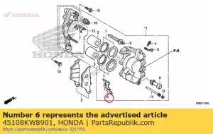 honda 45108KW8901 primavera, almofada - Lado inferior