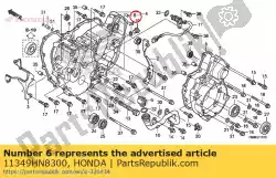 Aqui você pode pedir o orifício, 1,0 mm em Honda , com o número da peça 11349HN8300: