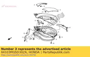 Honda 64103MGSD30ZA tampa b, l. bagagem * nh1 * - Lado inferior