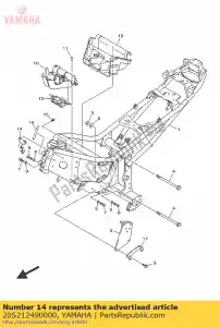 yamaha 20S212490000 suporte - Lado inferior