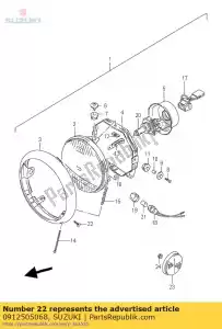 Suzuki 0912505068 tornillo - Lado inferior