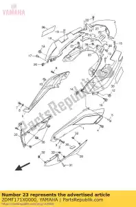 yamaha 2DMF171X0000 deksel, zijkant 6 - Onderkant