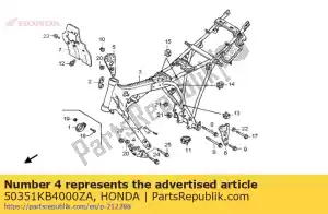 Honda 50351KB4000ZA plaat, fr. motor hanger - Onderkant