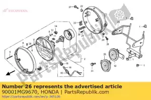 honda 90001MG9670 parafuso, especial, 5x12 - Lado inferior