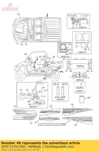 yamaha 4XEF15391000 klinknagel - Onderkant